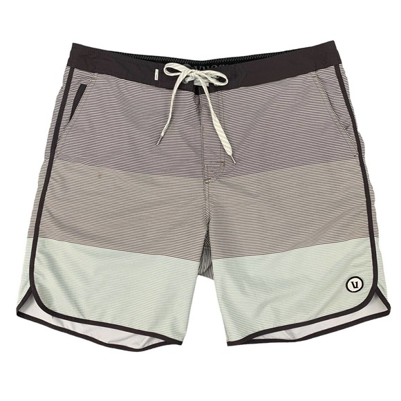 Vuori Other - Vuori Cruise Board Shorts Mens 34 Brown Striped 4 Way Stretch Surf Surfing Beach